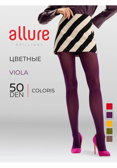 Allure Coloris Mikrofiber 50 Denye Renkli Naylon Çoraplar 149631711 Violet