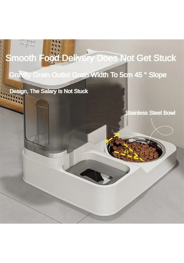 Jıalan 2 İn 1 Pet Köpek Kedi Otomatik Besleyici Büyük Kapasiteli