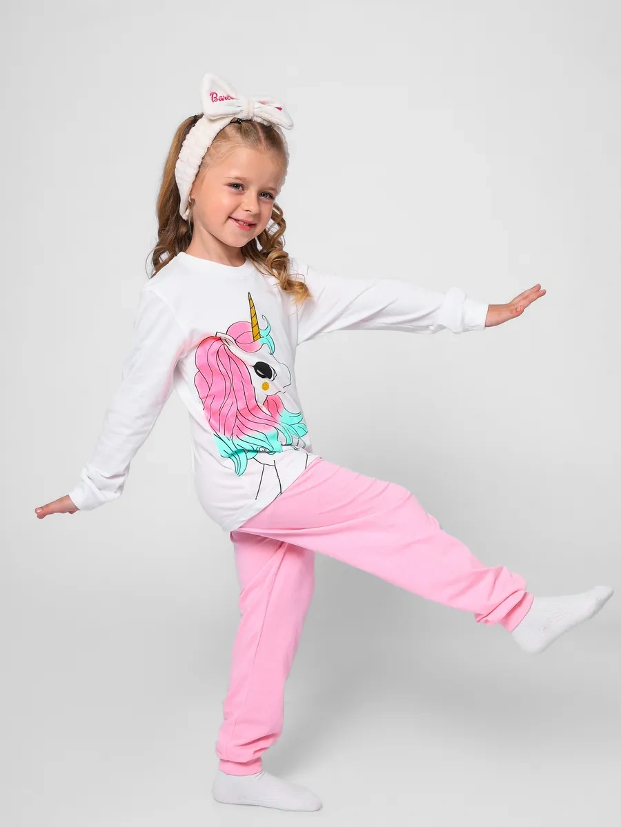 Starkids Uzun Kollu Çocuk Pijaması 441174354 Beyaz