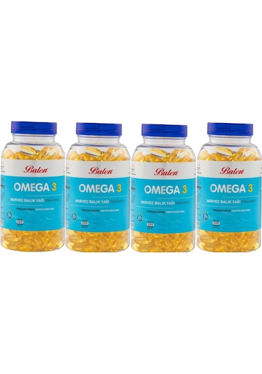 Balen Omega 3 Norveç Balık Yağı Yumuşak Kapsül 4 Adet