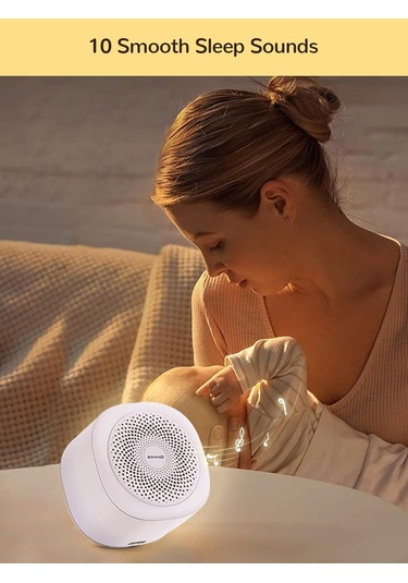 7 Molor Gece Işığı, Mini Uyku Ses Makinesi İle Bebek İçin Beyaz Gürültü Ses Makinesi 3 Renk Uzaktan Kumanda Yok