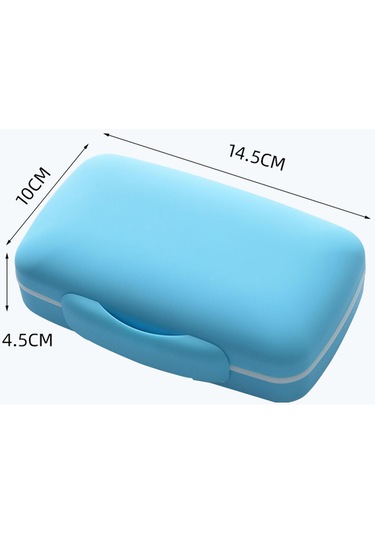 Suntek 7 Gün İlaç Kabı Tutucu Tablet Hap Sıralayıcısı Mavi