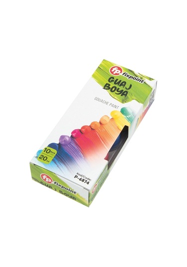 Guaj Boya 10 Renkli Şişe 20 Ml Fixpoint P-6874 Çok Renkli