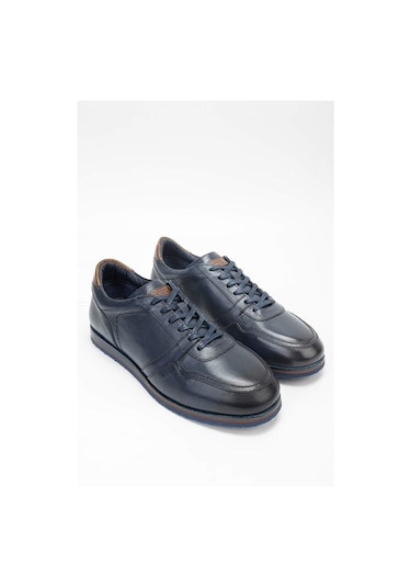 Tamer Tanca Erkek Hakiki Deri Lacivert Casual Ayakkabı 987 080 Erk Ayk Sk23/24 Lacıvert Lacivert
