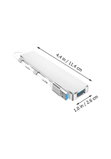 Macbook Uyumlu Usb Çoğaltıcı 4 Port 3xusb2.0 / 1xusb3a 1xtype-c P