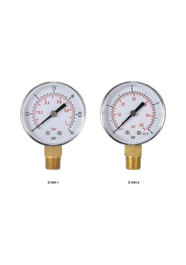 Besthome1 50mm Su Basınç Göstergesi - 0-15psi / 0-1bar, 1/4 Npt, Havuz Filtre Basınç Ölçer