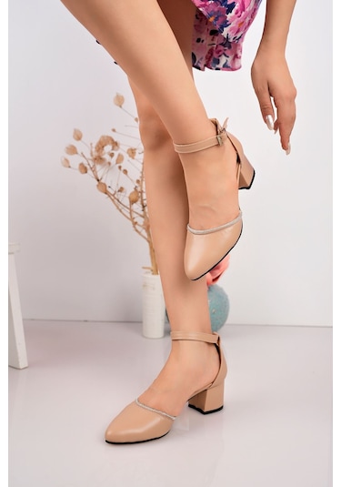 Epaavm - 7 Punt Sivri Kalıp Nut Cilt Taşlı Karnıyarık Ayakkab...