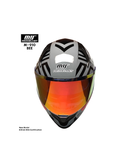 Mts M-910 Bee Kapalı Motosiklet Kaskı Gri