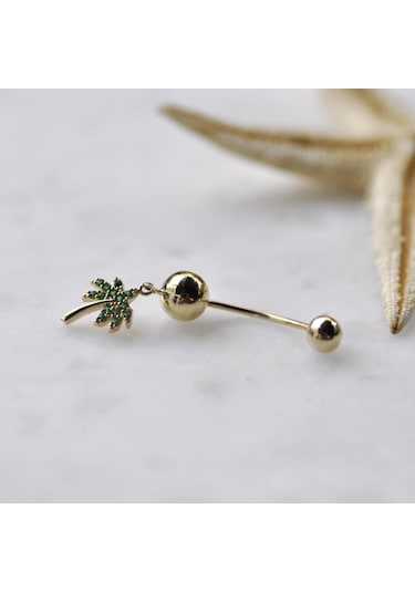 Palmiye Göbek Piercing Sarı