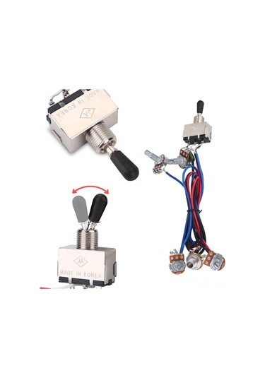 Hfambition Lp Elektro Gitar Tesisatı: 2 Ses 2 Ton 1 Jack, 3 Vites Anahtarı, Gürültü Azaltıcı Bakır Shaft Potentiometre