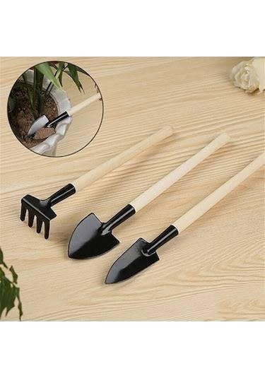 Mini Ahşap Hobi Bahçe Seti 3 Parça - 9027392997931do Çok Renkli