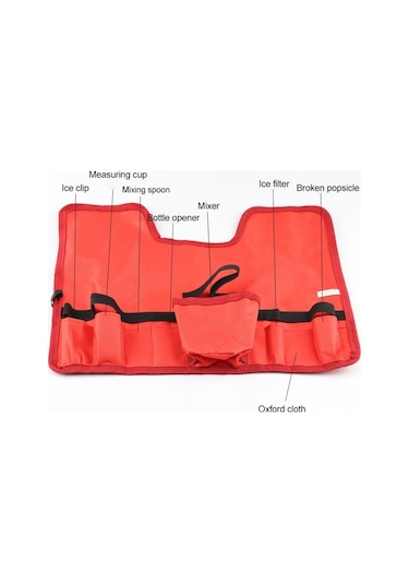 Bez Çantalı 8'i 1 Arada Paslanmaz Çelik Şarap Kokteyli Çalkalayıcı 350ml