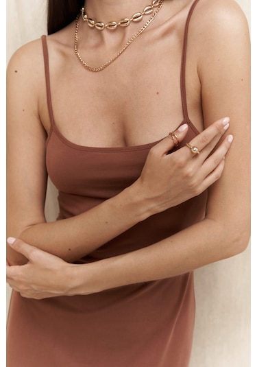 Ferry Kahve Basic Elbise Kahve