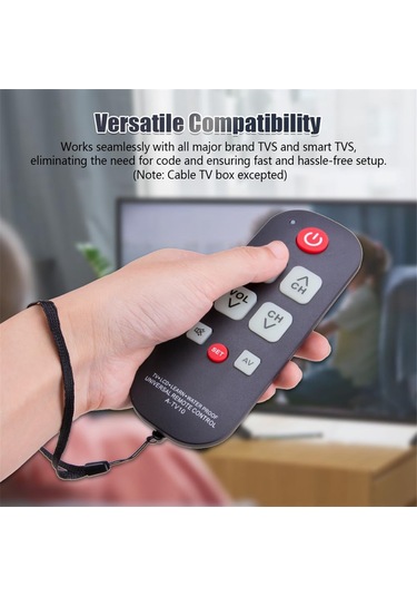 A-tv10 Yaşlılar İçin Tv Uzaktan Kumandası Evrensel Kontrol Cihazı Basit Su Geçirmez