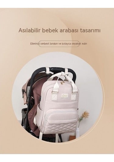 Novahub Yönlü Yalıtımı-882 Ve Usb Üç Torbası Torbası Sırt Parçalı Isı Home Fonksiyonlu Dinosaurs Çok Çok Çantası Bebek Anne Anne Altın İw Altın