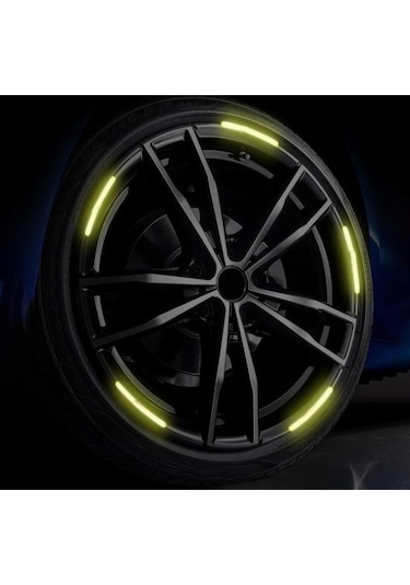 Jms Tekerlek Yansıtıcı Şerit Su Geçirmez Araba Aksesuarları Tekerlek Göbeği Etiketi Sürüş Bandı