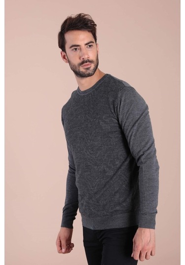 Ferraro Bisiklet Yaka Superfine Yün Kazak - Antrasit Antrasit (390467072) Antrasit