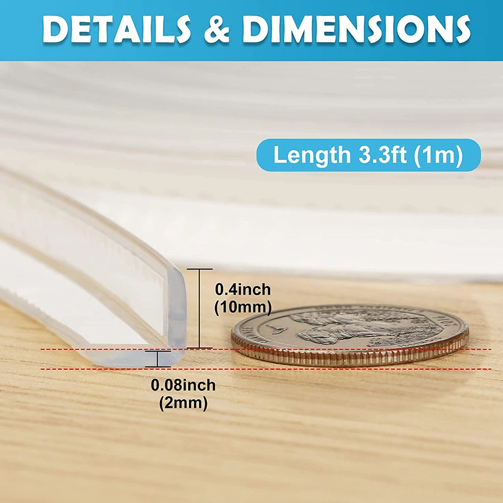 Yunboo Ev Çocukları İçin Şeffaf Darbe Emici Kenar Koruması - 10mm 2m, Otomatik Yapışkan, Masa-duvar-kapı Uygulanabilir, Pvc Malzeme, Güvenli Ve Dayanıklı Şeffaf