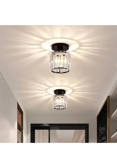 Fastbuy 1918 Sku Yuvarlak E27 Tavan Aparatı, Balkon Koridor Lambası, Gümüş Gümüş