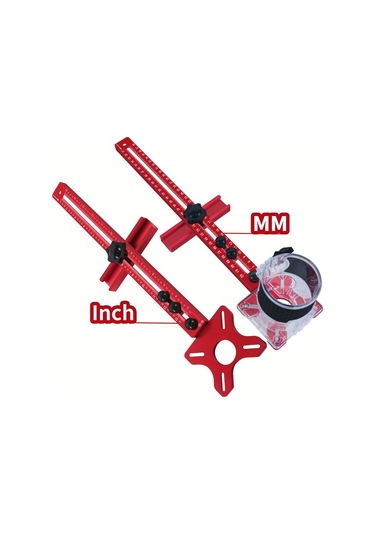 Yaleker Ahşap İşleri İçin Çapraz Freze Aleti - Yuvarlak Kesim, Oluk Açma Ve Konumlandırma Yardımı - Alüminyum Malzeme İle Dayanıklı