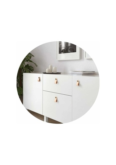 Deri Kulplar 8 Adet Deri Mobilya Kulpu Vidalı Aksesuarlarla Zarif Mobilya Dekorasyon Aksesuarları İçin Dolap Kulpları