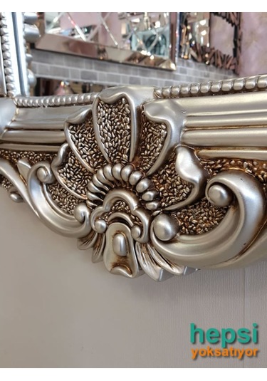 Klasik Model Gümüş Renk Varaklı Boy Aynası Gümüş