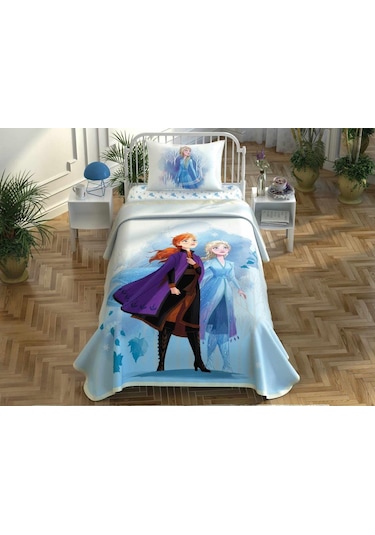 Taç Pike Takımı D. Frozen 2 Sisters Queen 120X200 Tek Ki N11.3329