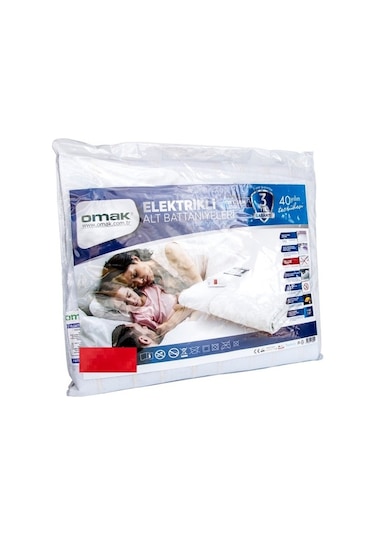 Omak Tek Kişilik Elektrikli Battaniye(90x145)-CE Kalite Belgeli Beyaz
