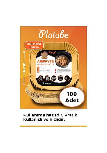 Pisirme Kagidi 100 Adet Airfryer Yagli Kagit Xiaomi Philips Air Fryer Tüm Markalara Uyumlu
