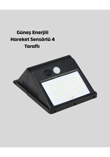 Solar Güneş Enerjili Hareket Sensörlü 4 Taraflı Bahçe Lambası I