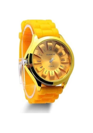 Bosphorusboutique02 Pembe Spor Jöle Bant Kuvars Kadran Saat Kadın Erkek 4cm Çok Renkli