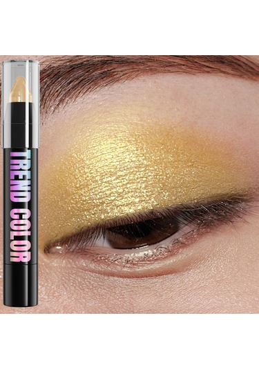 24 Renk Sedefli Glitter Göz Farı Eyeliner Kalem Su Geçirmez Mat Çıplak Göz Farı 19 Dark Topaz