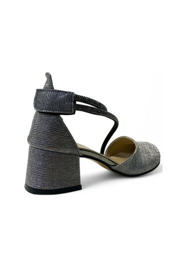 773 Kız Çocuk Topuklu Abiye Ayakkabı Platin