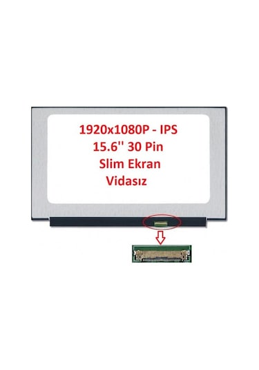 Casper Excalibur G770 Tip 1 Notebook Lcd Ekran 15.6&quot Slim Led 30 Pin Ips