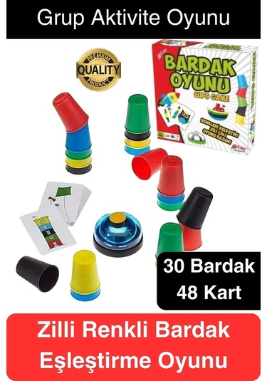 Eğitici Renk Bardak Eşleştirme Zeka Beceri Oyunu Hızlı Zili Çal Yetenek Ve Grup Aktivitesi Özel Gün