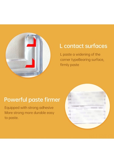 Moveevo Çocuklar İçin Şeffaf Masa Köşesi Koruyucu 4 Adet - Pvc Çarpma Engelleyici Sticker Şeffaf