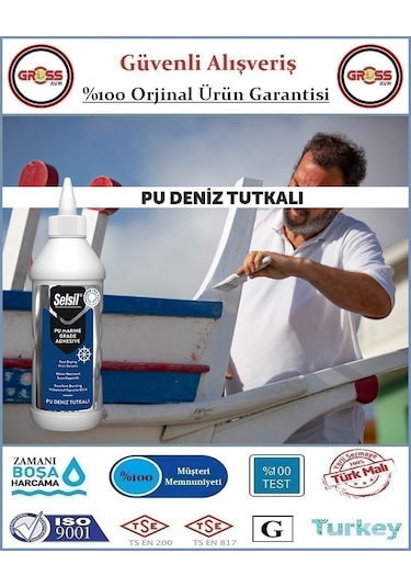 Selsil Pu Deniz Tutkalı 500gr - Suya Dayanıklı - Poliüretan - Şeffaf