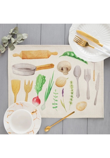 Yemek Placemat Keten Masa Matı Çocuk Sofra Takımı Karikatür Yemek Masası Disk Pedleri Bardak Altlığı Peçete Tabak Bar Mutfak Yer Örtüsü Le1140, 1 Adet 32x45cm Diğer