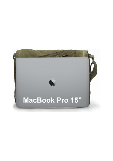 Old Cotton Cargo 7136 Yeşil Haki Günlük Omuz Postacı Kanvas Çanta Yeşil