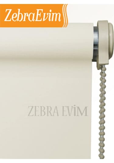 Zebraevim Etek Dilim Hediyeli Ekru Stor Perde