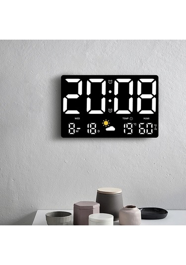 Zilinn Yüksek Çözünürlüklü Geniş Ekran Duvar Saati Sıcaklık Ve Nem Göstergesi Hava Durumu Saati Çok Fonksiyonlu Renkli Dijital Çalar Saat Beyaz Işık-125 Çok Renki Zilinn Yüksek Çözünürlüklü Geniş Ekran Duvar Saati Sıcaklık Ve Nem Göstergesi Hava Durumu Saati Çok Fonksiyonlu Renkli Dijital Çalar Saat Beyaz Işık-125 Çok Renki