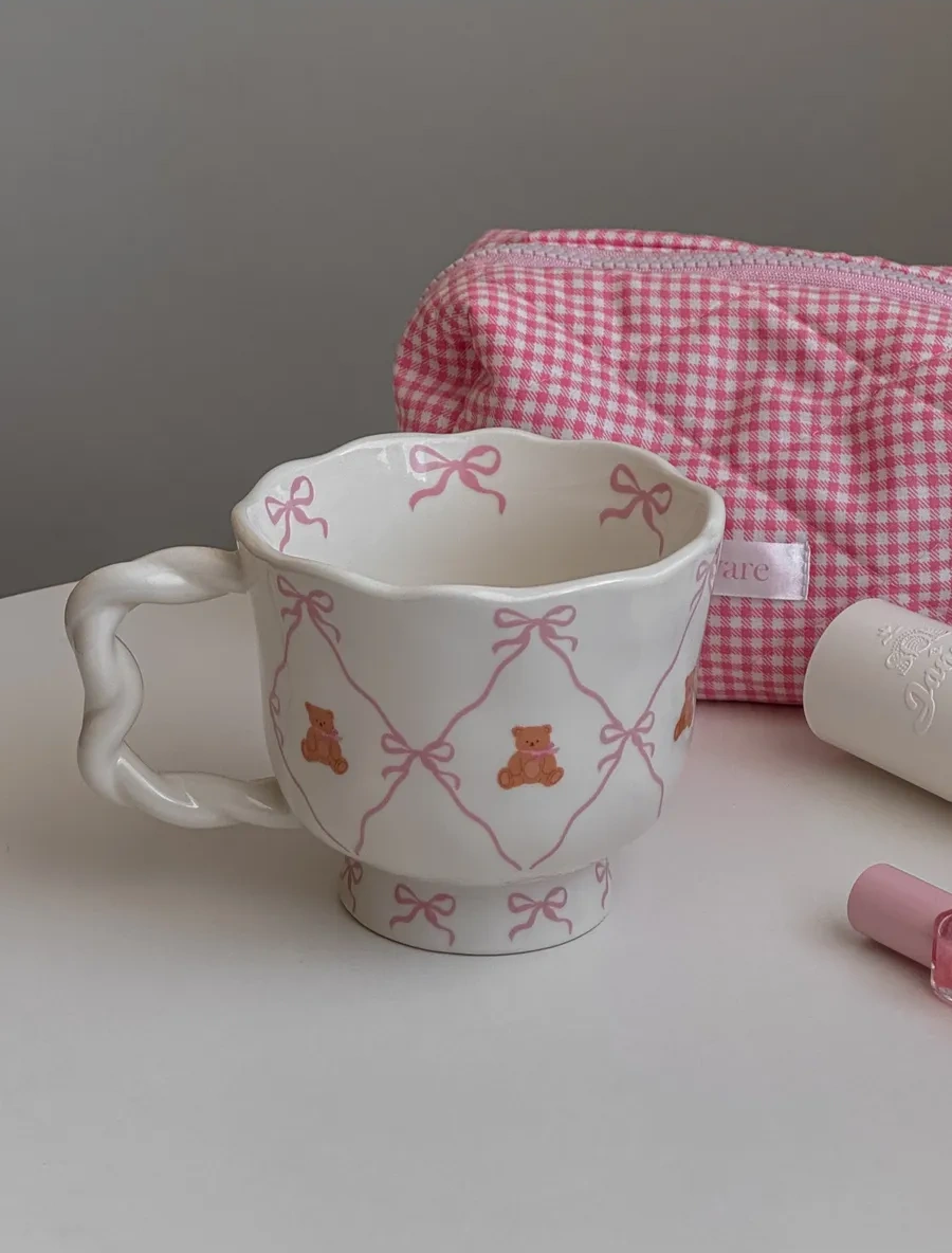 Perex Seramik Çay Kahve Fincanı, Fiyonklu Bardak, 550 Ml 328150235 Beyaz