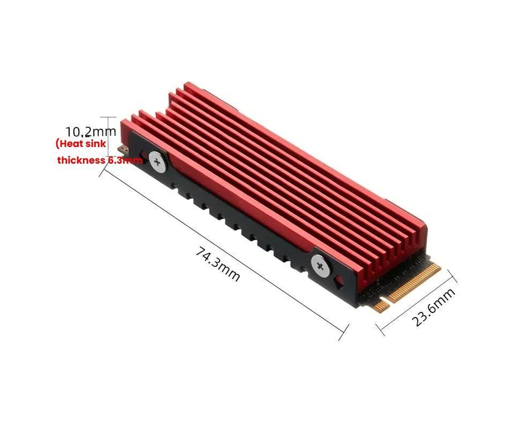 Sones Finalcool M.2 2280 Nvme Ssd Radyatör Alüminyum Isı Emici Masaüstü Pc Ps5 İçin