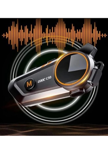 C50 Motosiklet Intercom Kask Kulaklık 1000 Mah Rgb Işıklı Bluetooth Kulaklık Ip67