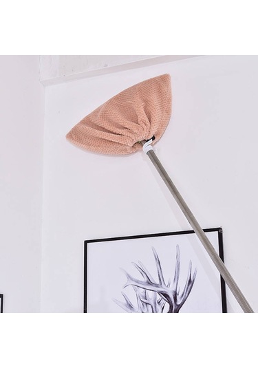 Kosona Halka Yıkama Ve Süpürme 2'li Fonksiyonlu, Kalın Su Emici Ananas Desenli Bez, Pembe Esnek Tip Opp Paketli