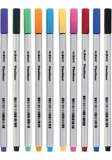 Globox Fineliner Keçe Uçlu Kalem Seti - 10 Renk