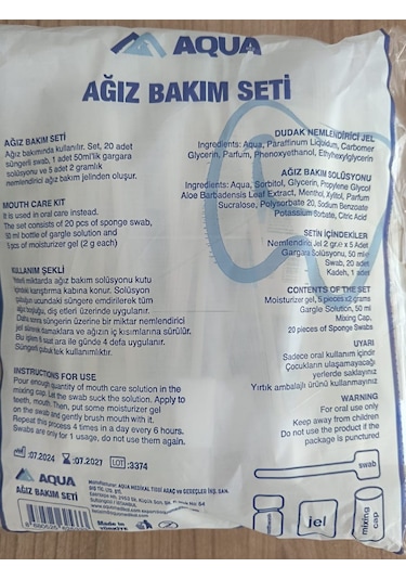 Aqua Ağız Bakım Seti 50 ML