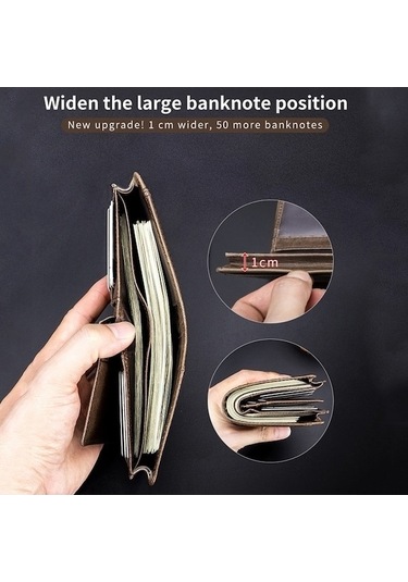 Createtech Kahverengi Bull Captain 037 Erkek Deri Cüzdan - Ehliyet & Para Bozukluğu Kahverengi