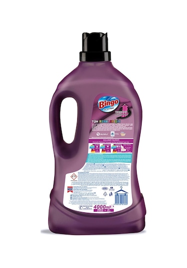 Bingo Onaran Koruma Renkliler için Sıvı Çamaşır Deterjanı 4 L