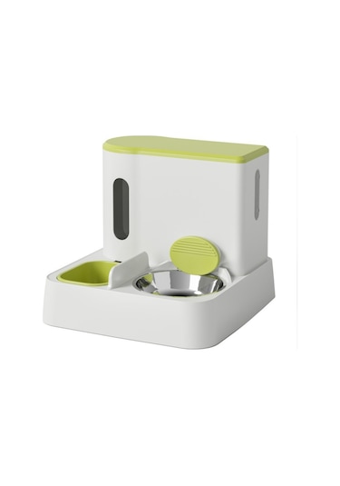 Kedi Köpek Mama Ve Su Kabı Paslanmaz Çelik Kase Otomatik Su Denge Akıcı Mama Besleme Kolay Temizlik